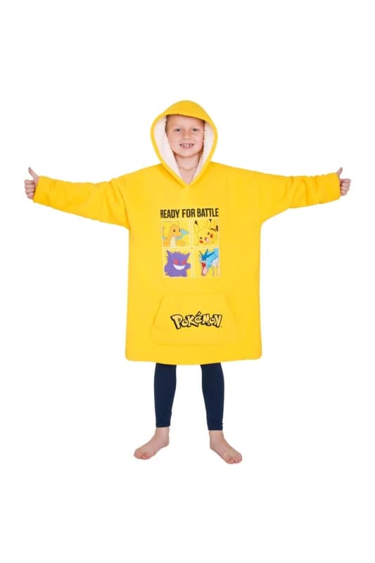 Pokemon Fleece Oversized Hoodie Poncho Multi unisex
