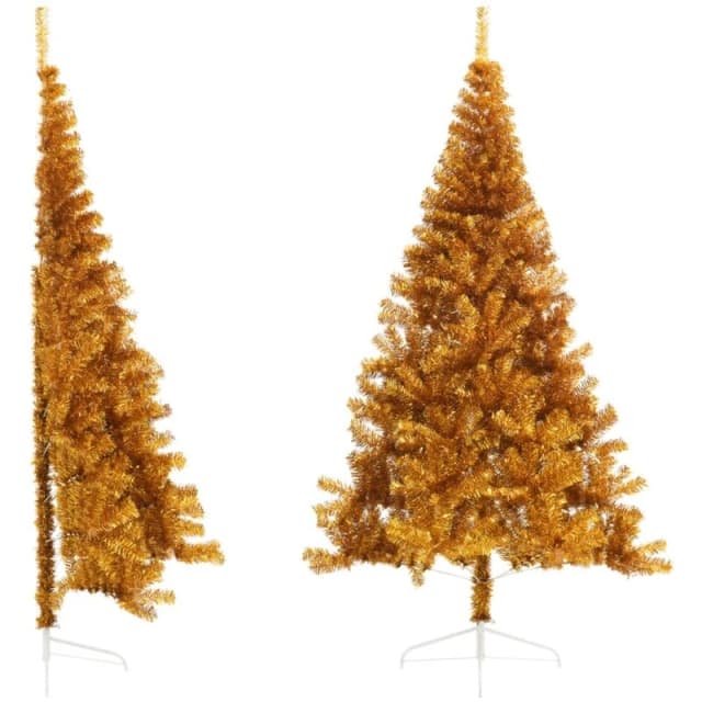 VIDAXL Artificial Half Christmas Tree with Stand Gold 240cm pet Vidaxl 8720287021643