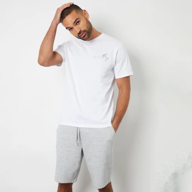 Threadbare 'Wiki' Knee Length Fleece Sweat Shorts Light Grey