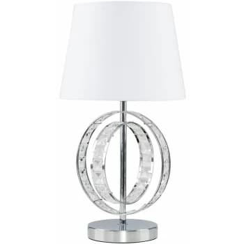 Rothwell Acrylic Jewel Double Hoop Table Lamp - White - No Bulb