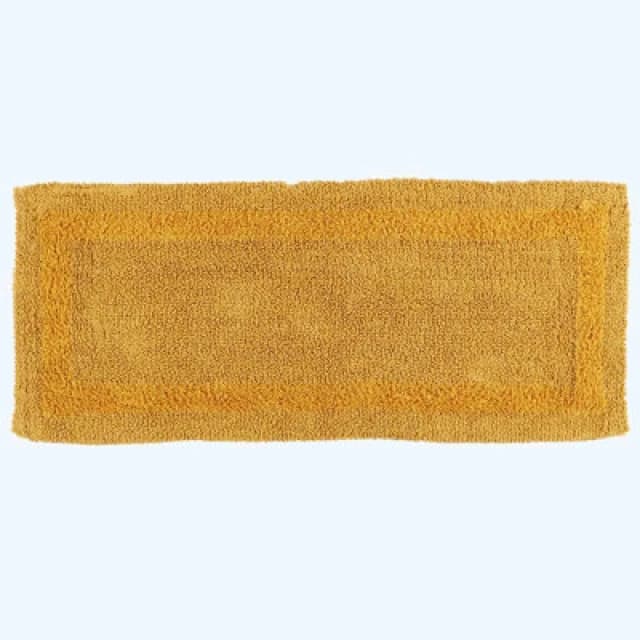 Homescapes Luxury Reversible Cotton Bath Mat Runner Mustard