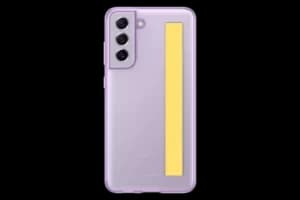 Samsung Galaxy S21 FE Clear Cover with Strap in Lavender