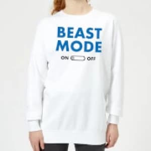 Beast Mode On Womens Sweatshirt - White - 3XL