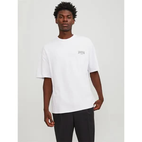 Jack and Jones Santorini Graphic Oversized T-Shirt Oversized T-Shirts S White 58195201350