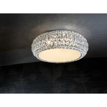 Schuller Diamond - 6 Light Crystal Flush Ceiling Light Chrome, G9