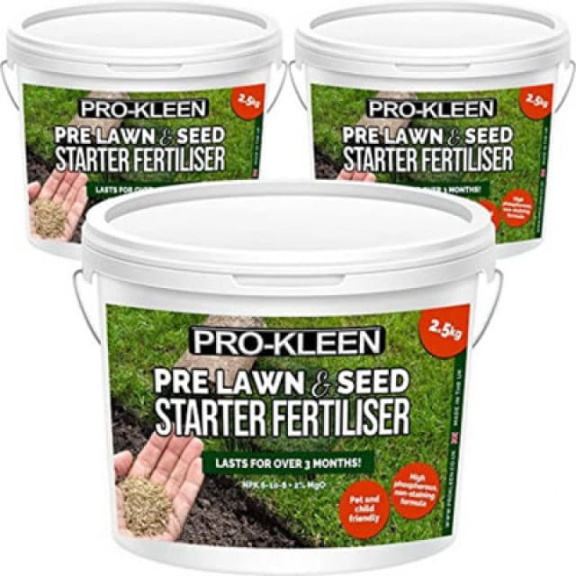 Pro-Kleen Pre Lawn & Seed Starter Fertiliser - Phosphorus Rich Formula With Nitrogen, Potassium & Magnesium Oxide 7.5Kg