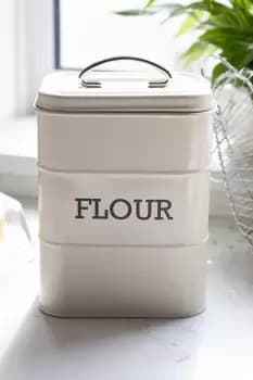 Antique Cream Flour Tin