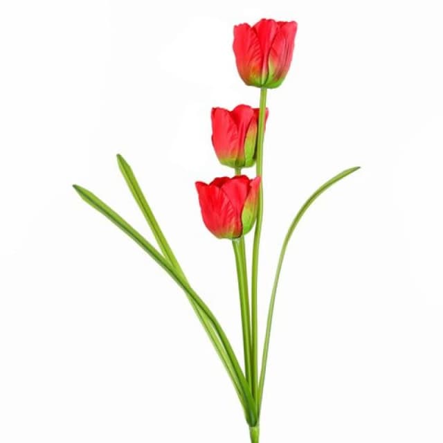 Leaf 80cm Artificial Tulip Red Stem