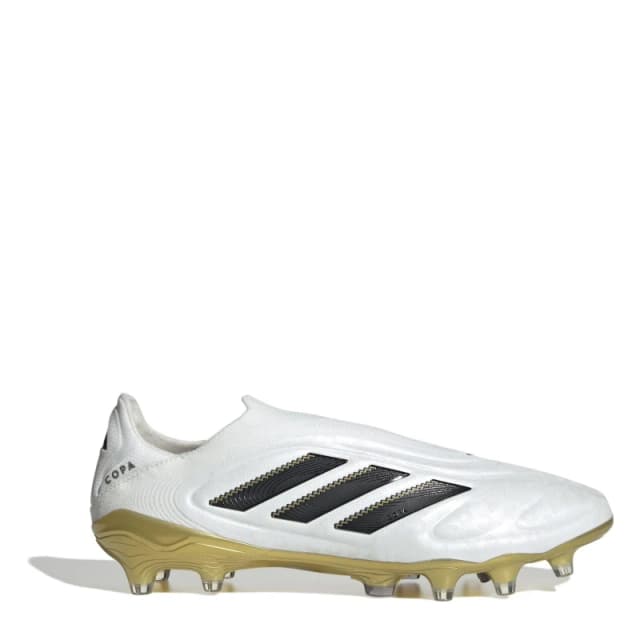 adidas Copa Pure 3 Elite Laceless Adults Firm Ground Football Boots White/Blk/Gold male 6 (39.3)