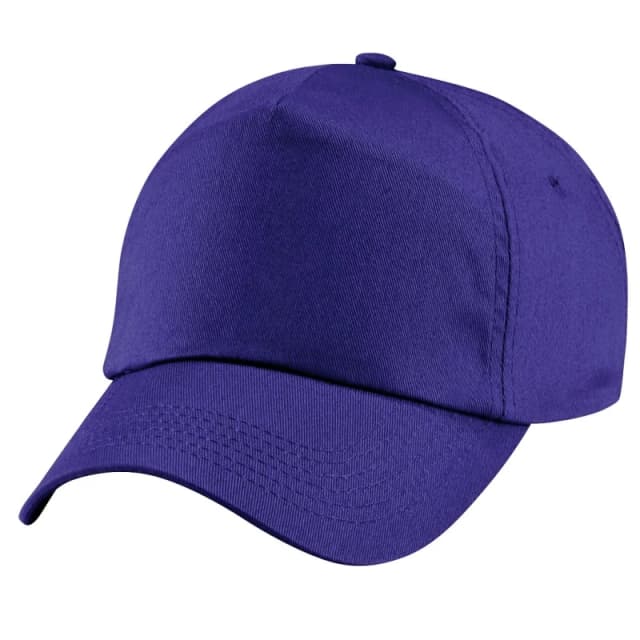 Beechfield Plain Original 5 Panel Baseball Cap in Purple Purple Unisex One Size