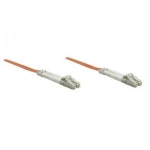 Intellinet Fibre Optic Patch Cable Duplex Multimode LC/LC 50/125 m OM2 10m LSZH Orange Fiber Lifetime Warranty