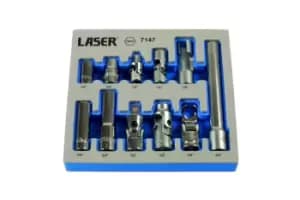 Laser Tools 7147 11pc Master 10mm Socket Set - Range of Profiles