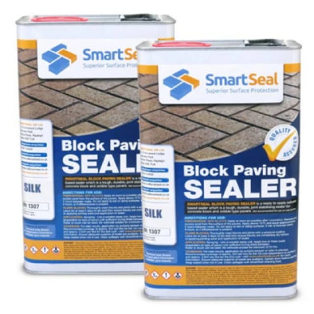 Smartseal Block Paving Sealer, Silk Wet Look, Sand Hardener & Weed Inhibitor For Driveways And Patios, 2 X 5L, Clear 5.061E+12