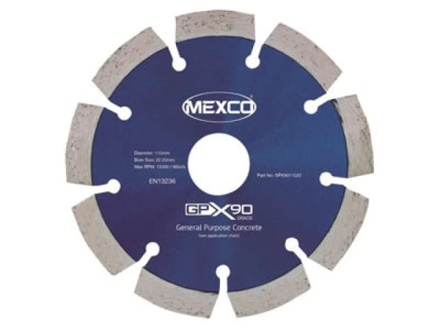 Mexco Gpx9011522 Gpx90 Concrete Diamond Blade 115 X 22mm Mexgpx90115