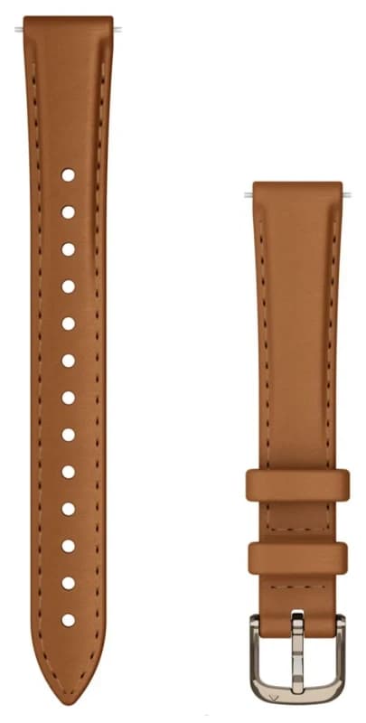 Garmin 010-13302-20 Lily 2 Bands (14 mm) Tan Leather Cream Watch