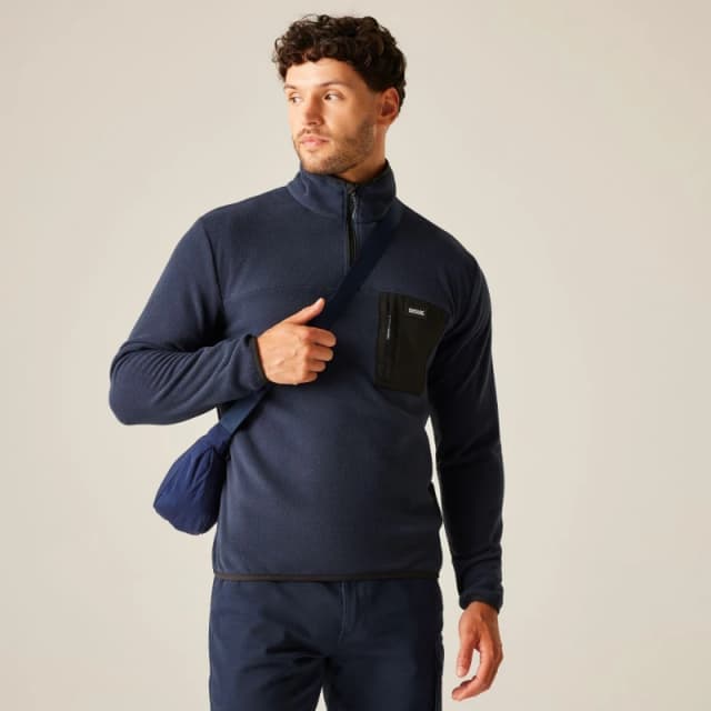 Regatta Frankie Half Zip Fleece Navy Blue male M