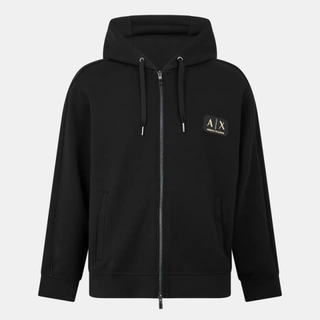 Armani Exchange Mens AX Badge Full Zip Fleece Black UC001 male S