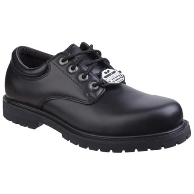 Skechers Work Cottonwold Elks Derby Shoe - Black Size 8, Men Black VXJ26 Male 8