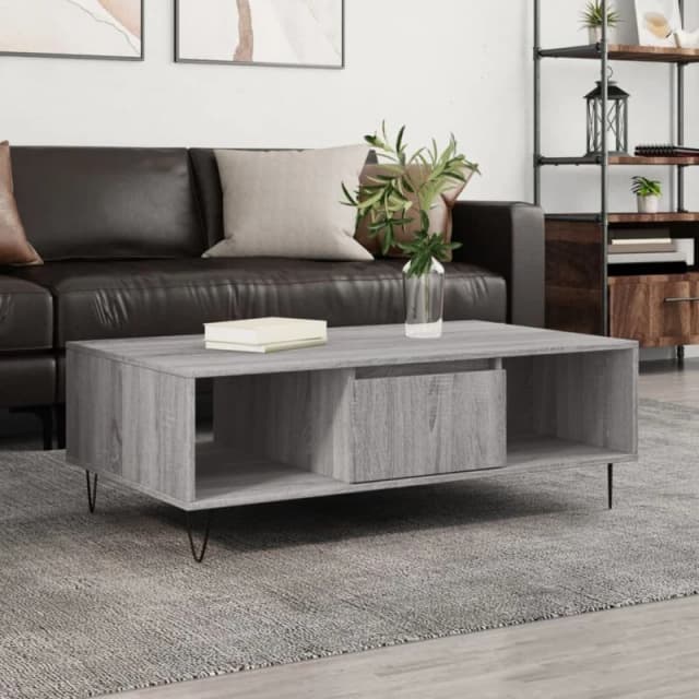 VIDAXL Coffee Table Grey Sonoma 104x60x35cm Engineered Wood Vidaxl 827090