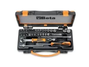 Beta Tools 900/C24 30pc 1/4" Sq Drive Hex Socket Bit Driver & Accessory Set