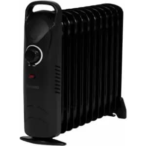 Devola 1000W Mini Oil Filled Radiator (Black) - DVMOR11F10B