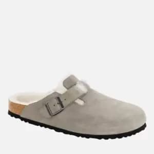 Boston Shearling-Lined Suede Mules - UK 10.5