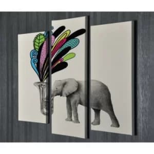 UC66 Multicolor Decorative Canvas Painting (3 Pieces)