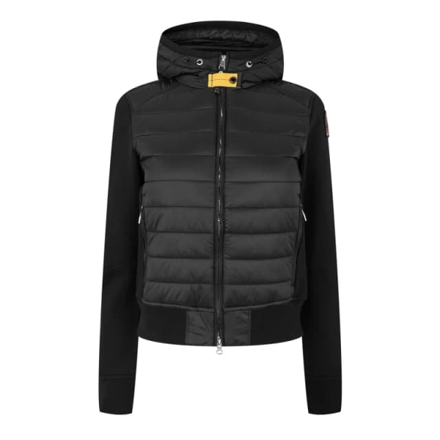 Parajumpers Womens Caelie Fleece Hooded Long Sleeve Hybrid Jacket Black 541 female 10 (S)