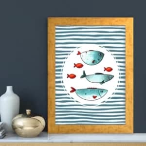 AC4446785892 Multicolor Decorative Framed MDF Painting