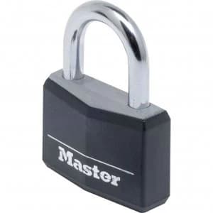 Masterlock Aluminium Vinyl Padlock 40mm Black Standard