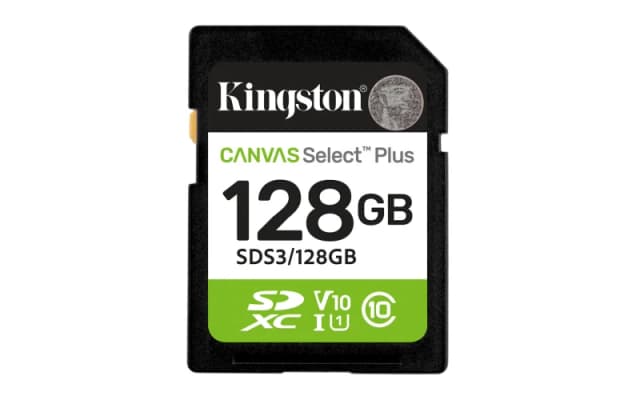 Kingston Technology Kingston Technology 128GB SDXC Canvas Select Plus Gen3 150MB/s C10 UHS-I U1 V10 SDS3/128GB
