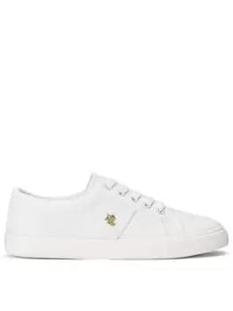 Lauren by Ralph Lauren Janson Ii-canvas Sneakers, White, Size Us 5, Women