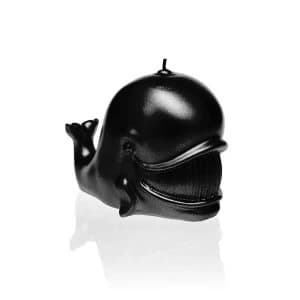 Black Metallic Whale Candle