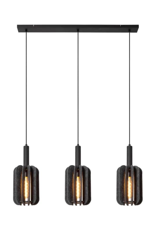 Netlighting Lucide RAFAL Pendant light 3xE27 Grey Grey Unisex