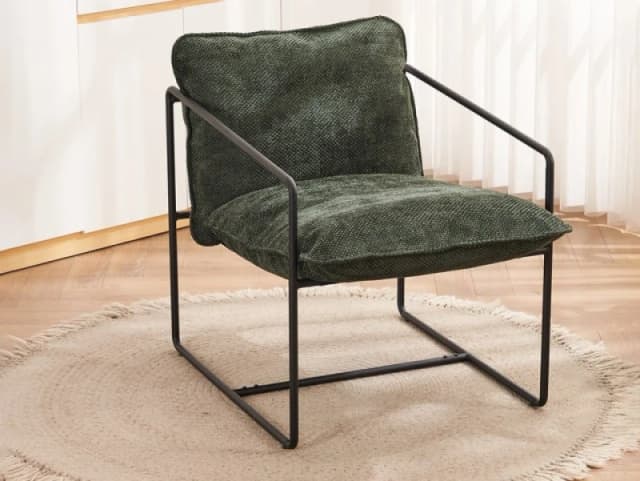 Seconique Tivoli Green Fabric Accent Chair