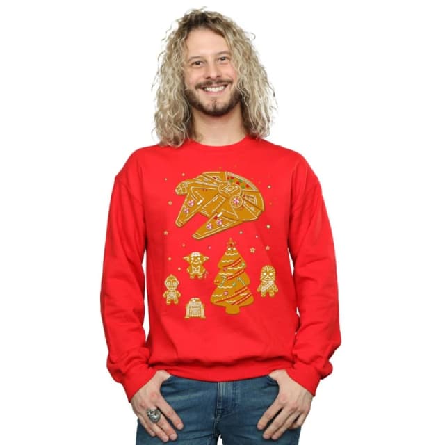 Star Wars Star Wars Men Gingerbread Rebels Sweatshirt in Red Size: Small Red S Male 5059400521511