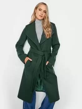 Long Tall Sally Long Tall Sally Green Formal Wrap Coat, Green, Size 12, Women