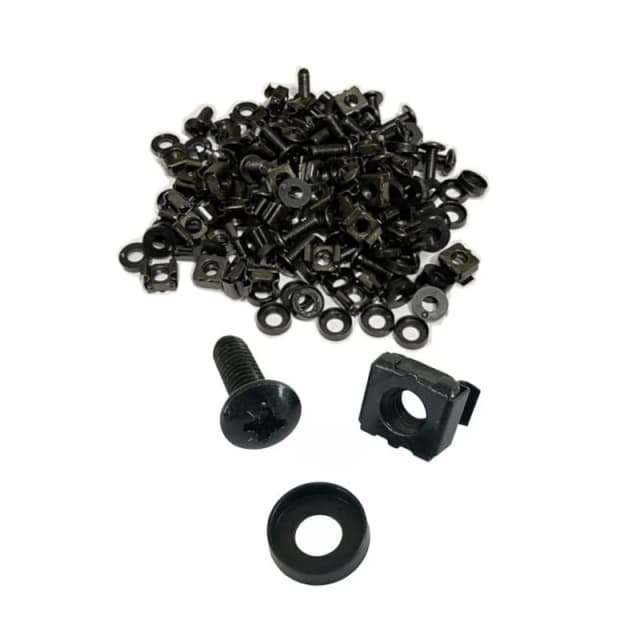 FDL 19" RACK CAPTURED CAGE NUTS & M6 BOLTS - 50 PACK (BLACK)