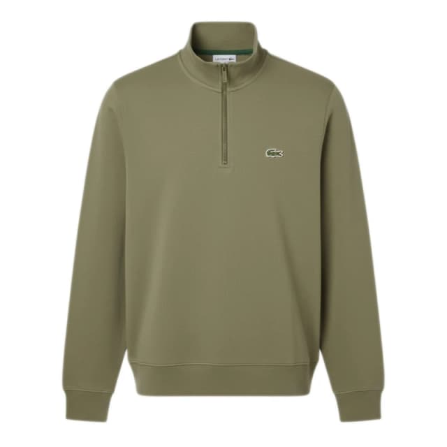 Lacoste High Neck Zipped Fleece Sweatshirt Green male XS