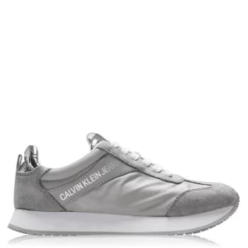 Calvin Klein Jeans Jill Low Top Trainers - Lime/Silver