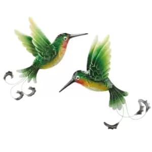Garden Gear Set of 2 Metal Hummingbird Wall Art