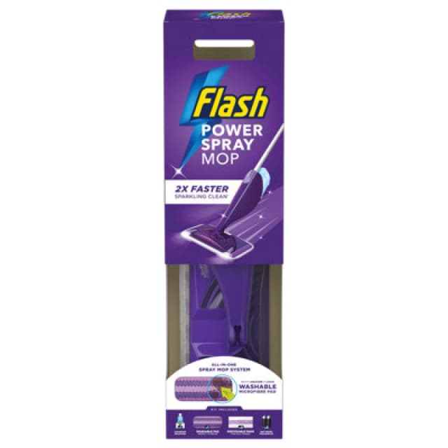 Flash Power Mop Washable Starter Kit, All-in-One Mopping System