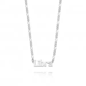 Libra Zodiac Recycled Sterling Silver Necklace ZN07_SLV