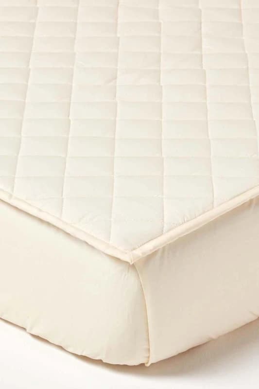 Homescapes Organic 300 Tc Luxury Quilted Fitted Super King Mattress Protector