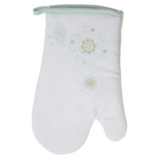 Premier Housewares Paisley Spiral Single Oven Glove White