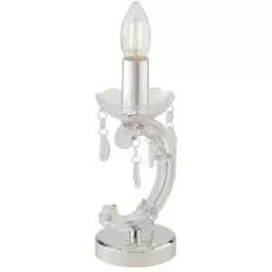 25-fan Europe - Lampe de table Houston Acrylique Transparent 1 ampoule cm