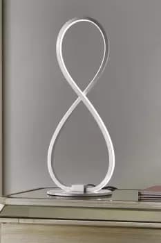 Figure of 8 LED Table Lamp - Silver - Metal