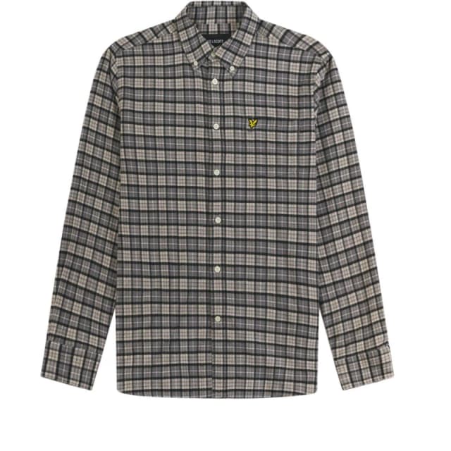 Lyle and Scott Lyle Check Shirt - Grey Grey S