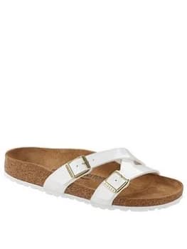 Birkenstock Yao Balance Patent Sandal - White, Size 4, Women