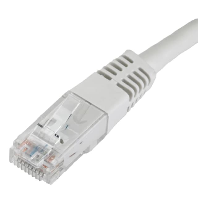 Cablenet 1m Cat6 RJ45 White U/UTP PVC 24AWG Flush Moulded Booted Patch